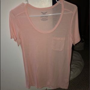 Pink casual pocket t shirt. Size small.
